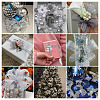 6 Styles 6 Rolls Polyester Ribbons SRIB-TA0001-27-9