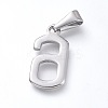 Non-Tarnish 304 Stainless Steel Pendants STAS-L210-05D-P-2