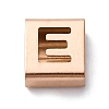 Ion Plating(IP) 304 Stainless Steel Square Slide Charms STAS-L132-25E-RG-1