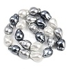 Electroplated Glass Beads Strands GLAA-H039-06D-2