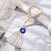 Handmade Lampwork Turkish Blue Evil Eye Pendant Decorations HJEW-JM02285-02-4