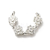 Brass 4 Flowers Links Connector Charms KK-K378-59S-2