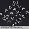 16Pcs 4 Style 201 Stainless Steel Laser Cut Pendants STAS-UN0028-97-4