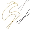 3Pcs 3 Colors Adjustable Stainless Steel Cable Chain Slider Necklace Making AJEW-JB01229-1