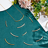 220Pcs 4 Styles Brass Smooth Curved Tube Beads KK-AR0004-49-4
