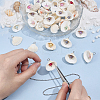66Pcs 11 Styles Natural Shell Big Pendants PALLOY-MA00003-3