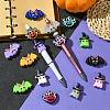 15Pcs 15 Styles Halloween Theme Silicone Focal Beads SIL-CJ0002-05-6