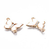Eco-Friendly Alloy Micro Pave Clear Cubic Zirconia Links Connectors ENAM-Q437-058E-NR-3