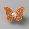 Butterfly Shape Alloy Enamel Adjustable Jean Button Pins FIND-WH0609-81KCG-07-1