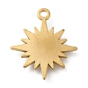 Real 18K Gold Plated 304 Stainless Steel Pendants STAS-A084-23G-01-2