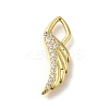Rack Plating Brass with Cubic Zirconia Pendants KK-Z086-06G-1