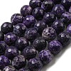 Faceted Natural Fire Crackle Agate Beads Strands G-F447-12mm-J09-2