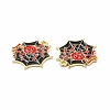 Rack Plating Halloween Alloy Enamel Pendants FIND-G054-16LG-01-2