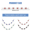 4Pcs Oval Synthetic Turquoise Link Baseball Cap Chain HJEW-HS00043-2