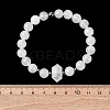 Natural Quartz Crystal Beaded Stretch Bracelet for Women BJEW-A145-01H-5