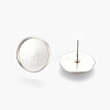 Tarnish Resistant Eco-Friendly 316 Surgical Stainless Steel Stud Earring Settings STAS-F181-01P-14mm-2
