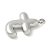 304 Stainless Steel Initial Pendants STAS-S186-12T-P-2