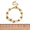 667 Stainless Steel(Grade 201 Equivalent) Paperclip Chain Bracelets for Women BJEW-P347-03G-5