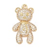 Eco-friendly Brass Micro Pave Clear Cubic Zirconia Pendants KK-D079-02G-1