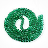 Baking Paint Transparent Glass Beads Strands DGLA-N006-6mm-09-2