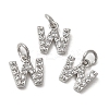 Brass Micro Pave Grade AAA Cubic Zirconia Charms ZIRC-P067-11P-W-NR-1