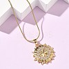304 Stainless Steel Micro Pave Clear Cubic Zirconia Pendant Necklaces for Women LS-NJEW-Z103-01G-09-2