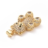 Brass Cubic Zirconia Pendants ZIRC-K089-14G-01-3