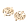 Long-Lasting Plated Brass Links Connector Charms KK-K336-45KCG-2