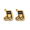 Ion Plating(IP) 304 Stainless Steel Enamel Charms STAS-M102-42B-G-1