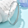 304 Stainless Steel Rhinestone Bangles for Women LS-BJEW-Z092-05P-2