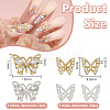 6 Styles Alloy Rhinestone Cabochons FIND-OC0013-52-2