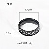 304 Stainless Steel with Clear Cubic Zirconia Finger Rings FS-WG2FC1C-01-2