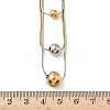 304 Stainless Steel Round Bead Snake Chain 3 Layer Necklaces for Women NJEW-G173-02B-GP-3
