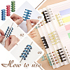 52Pcs 13 Colors Plastic 5-Hole Loose Binders Binding DIY-MA0006-76-6