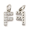 Brass Micro Pave Grade AAA Cubic Zirconia Charms LS-ZIRC-P067-11P-F-NR-2