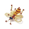 Handmade Glass Seed Beads Woven Pendants PALLOY-MZ00214-01-3