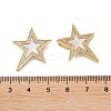 Brass Micro Pave Clear Cubic Zirconia Pendants KK-B083-26A-G-3