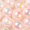 UV Plating Rainbow Iridescent Acrylic Beads PACR-E001-03H-1