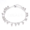 304 Stainless Steel Charm Anklets AJEW-P069-06P-1