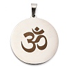 Anti-Tarnish 304 Stainless Steel Pendants STAS-R134-01P-01-1