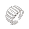 304 Stainless Steel Open Cuff Rings RJEW-A079-01I-P-4