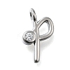 Brass Micro Pave Cubic Zirconia Pendants KK-B132-12P-P-1