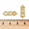 Rack Plating Brass Cubic Zirconia DIOS Links Connector Charms KK-S379-22G-3
