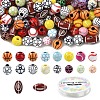 Sport Theme DIY Acrylic Beaded Bracelets Making Kits DIY-YW0010-96-1