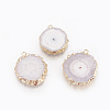 Natural Dyed Quartz Pendants G-P399-B04-1