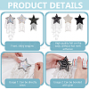 3Pcs 3 Styles Tassel Star Resin with Felt Iron on/Sew on Cloth Patches PATC-FG0002-97-3