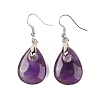 Natutal Amethyst Dangle Earrings EJEW-F343-A06-2