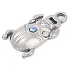 304 Stainless Steel Rhinestone Pendants STAS-L022-478P-2