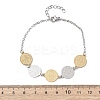 Religion 304 Stainless Steel Link Bracelets for Women BJEW-F524-03GP-5