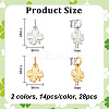 Brass Charms KK-BC0004-40-NR-2
